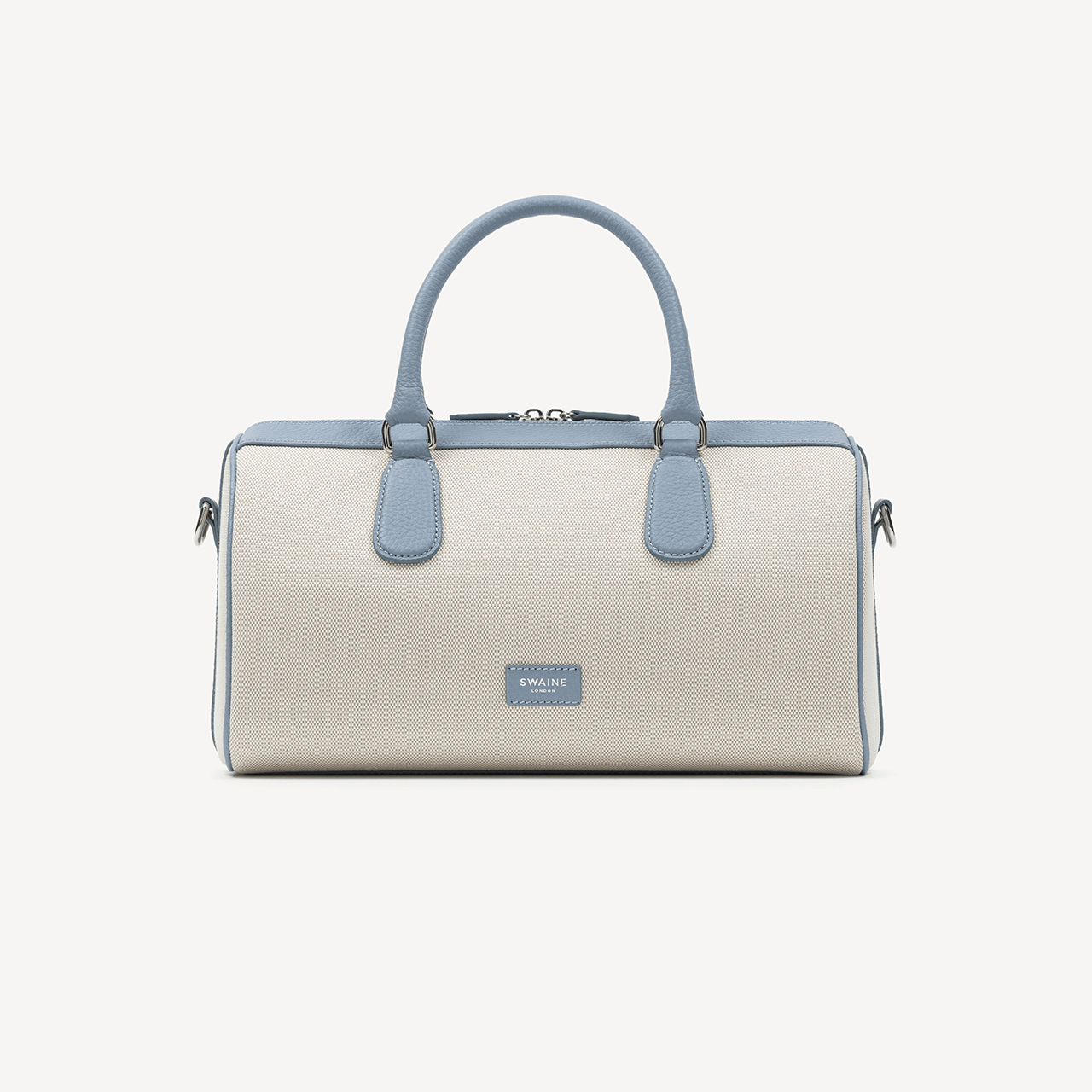 Bolster Bag - Blue Pebble & Beige Canvas - Swaine