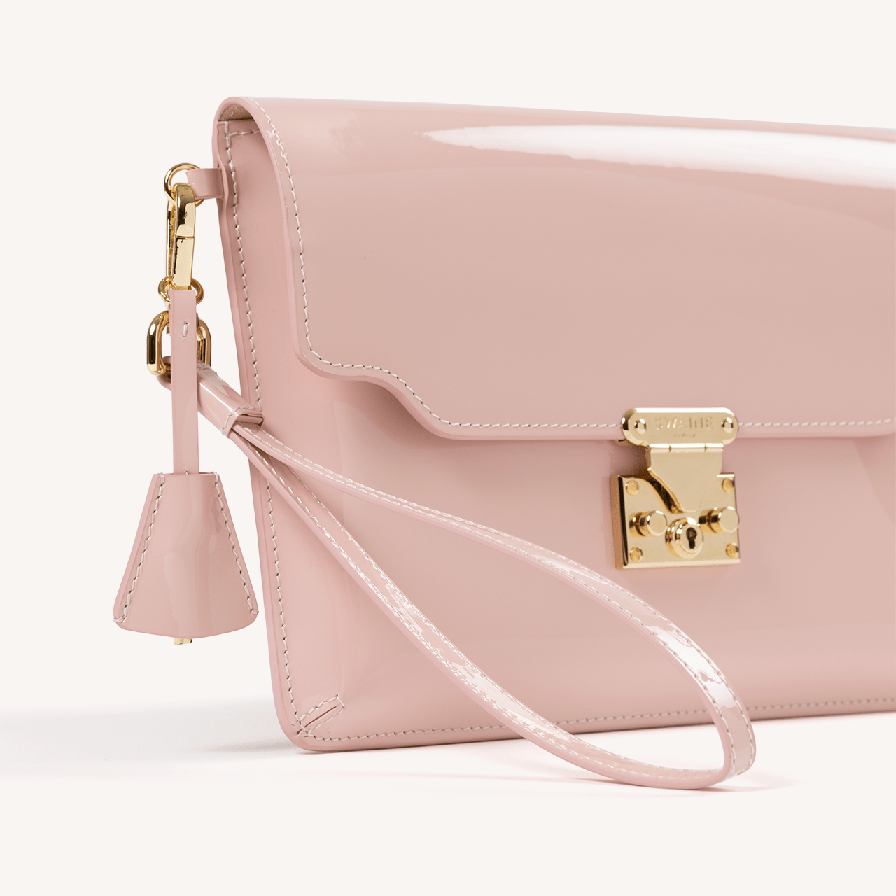 Bond Pouch - Powder Pink Patent - Swaine