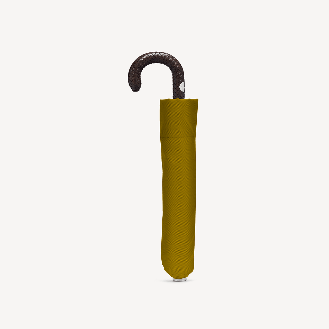 Collapsible Umbrella with Braided Leather Handle - Pistachio - Swaine