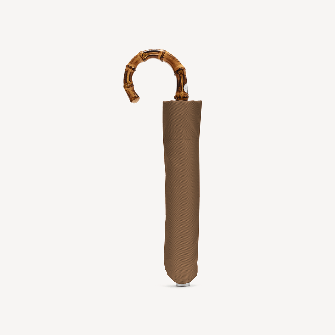 Collapsible Umbrella with Whangee Handle - Champagne - Swaine