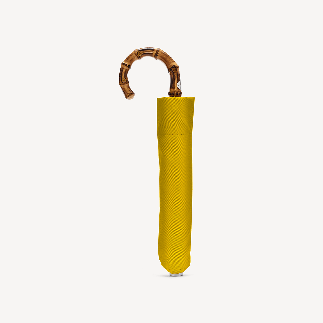 Collapsible Umbrella with Whangee Handle - Mustard - Swaine