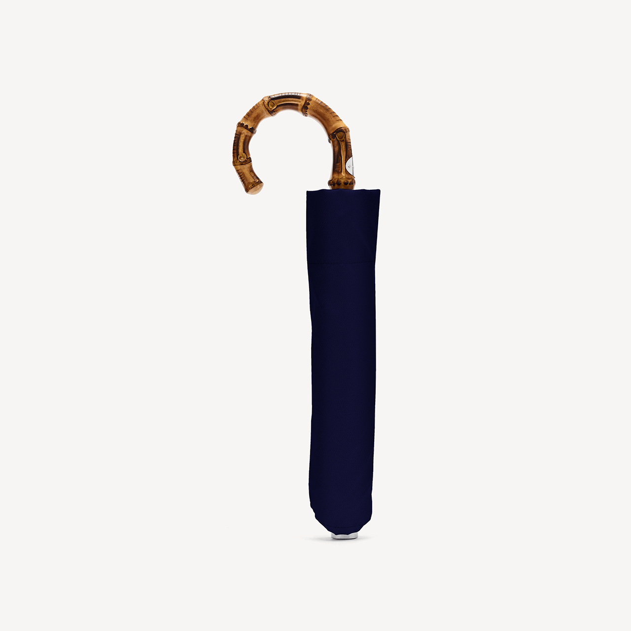 Collapsible Umbrella with Whangee Handle - Navy - Swaine