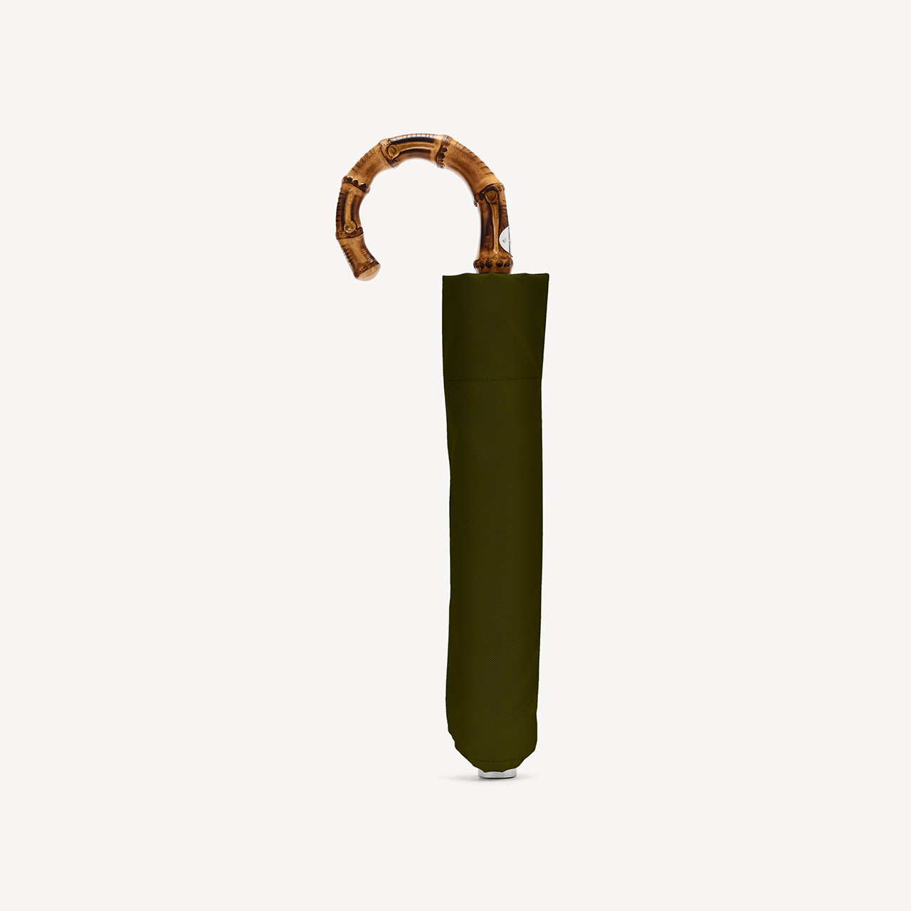 Collapsible Umbrella with Whangee Handle - Olive - Swaine