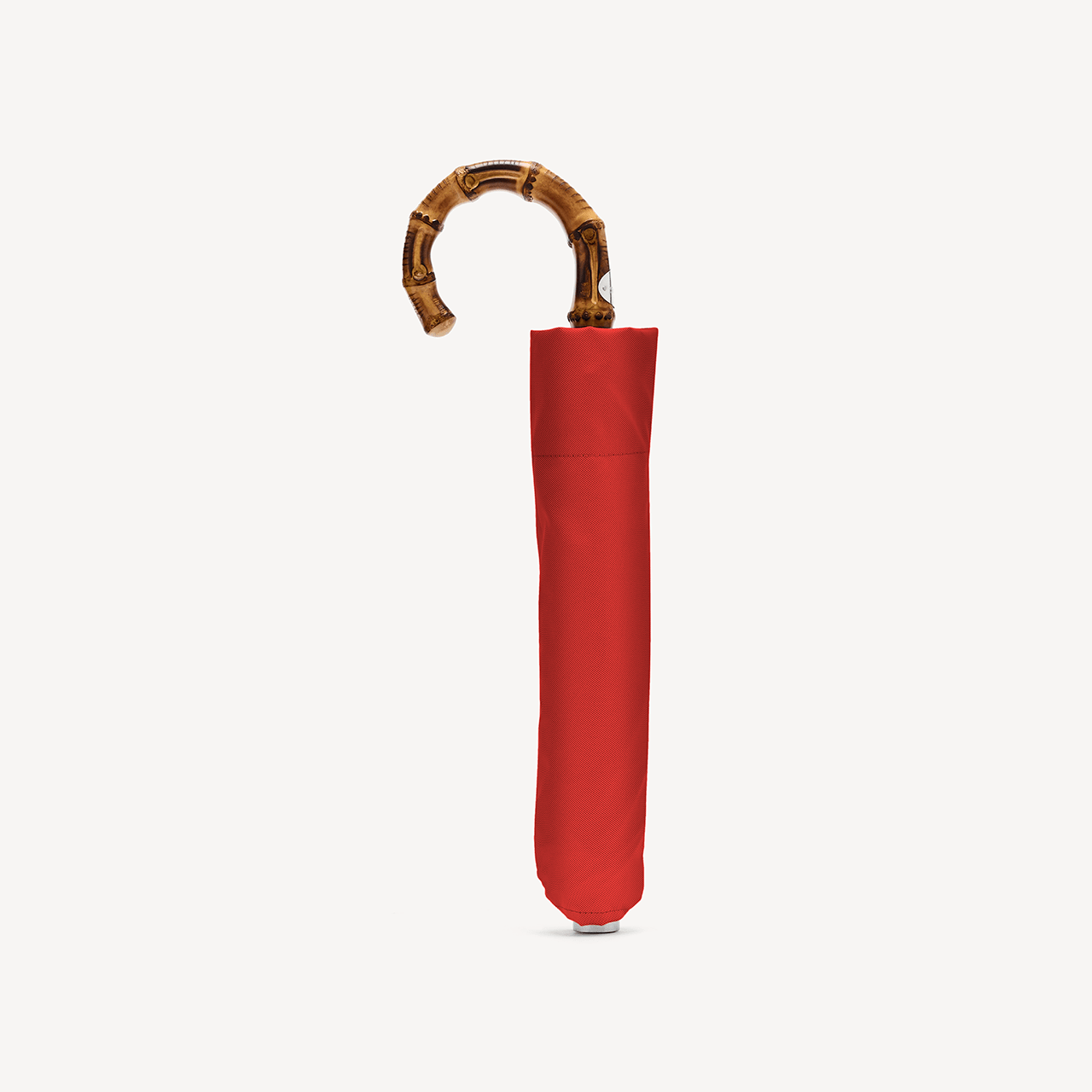 Collapsible Umbrella with Whangee Handle - Scarlet - Swaine