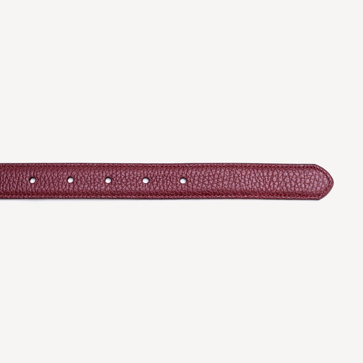 Women's Belt with Round Buckle - Burgundy - Swaine