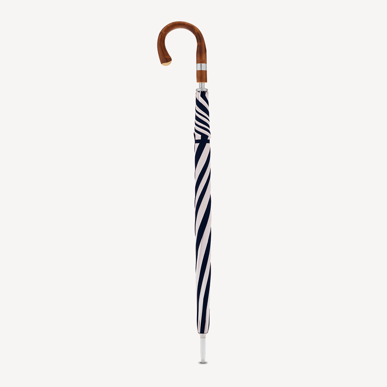 Golf Umbrella Crook Handle - Dark Navy & White - Swaine