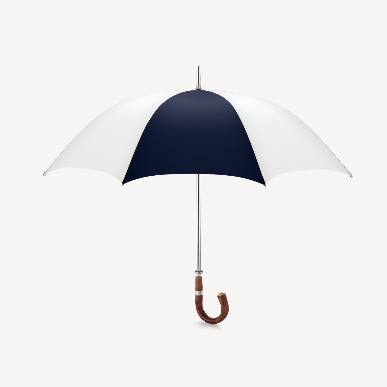 Golf Umbrella Crook Handle - Dark Navy & White - Swaine