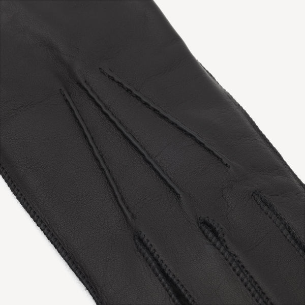 Men's Cashmere Lined Gloves - Black
