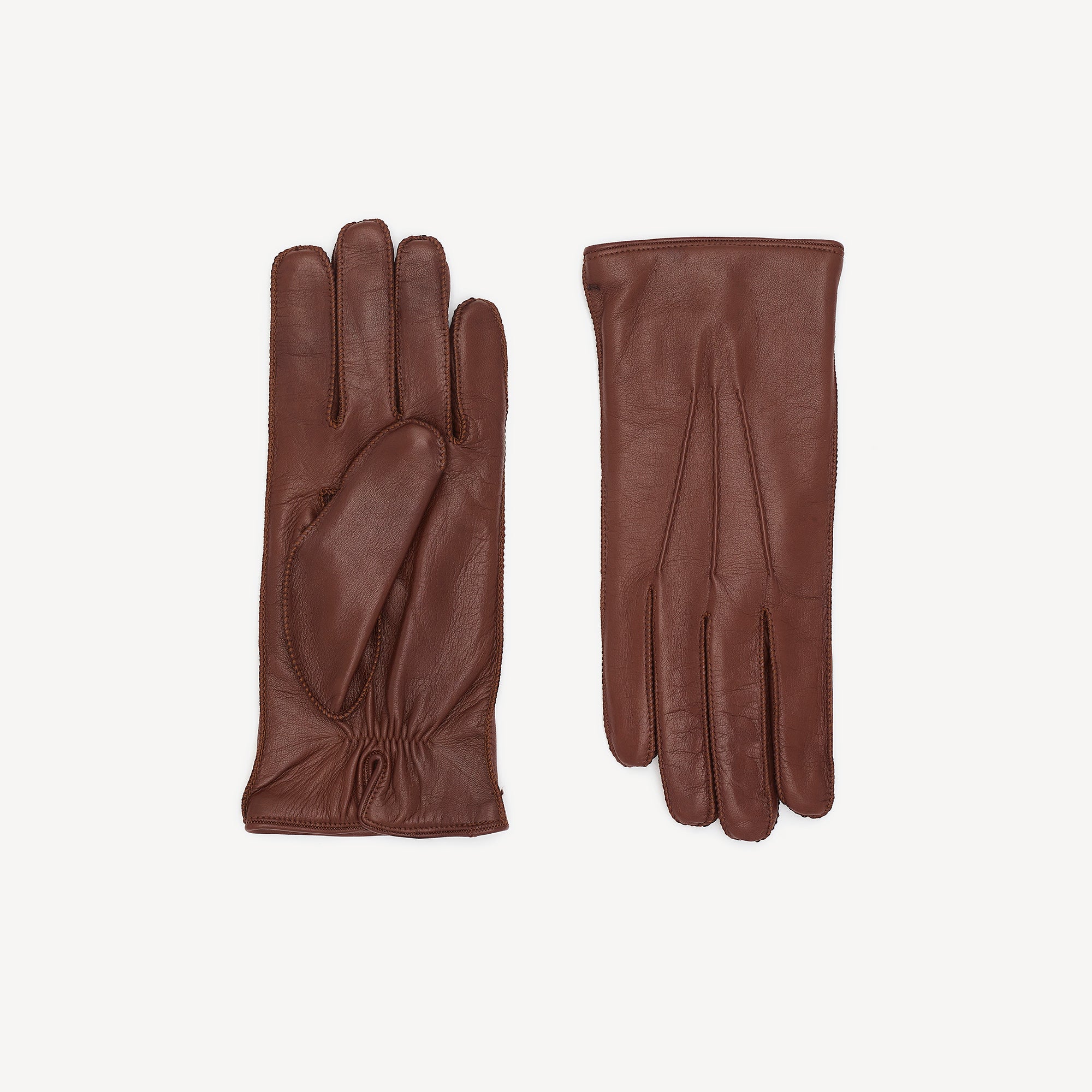 Men's Cashmere Lined Gloves - Brown