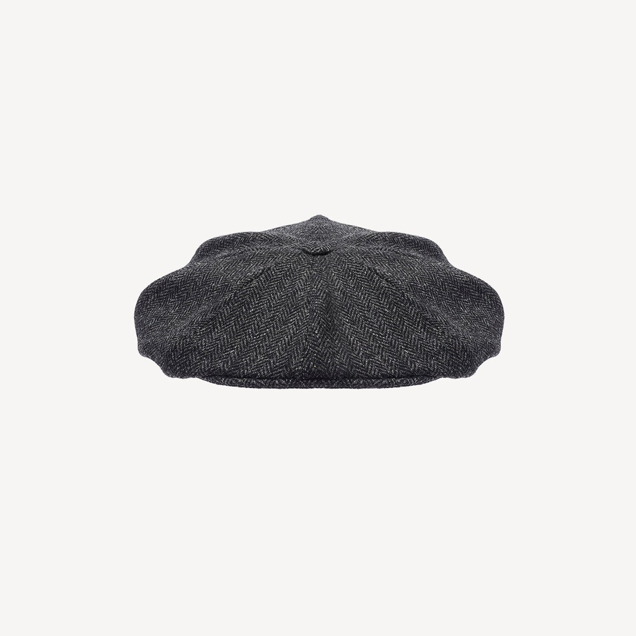 Newsboy Cap - Dark Grey Herringbone - Swaine