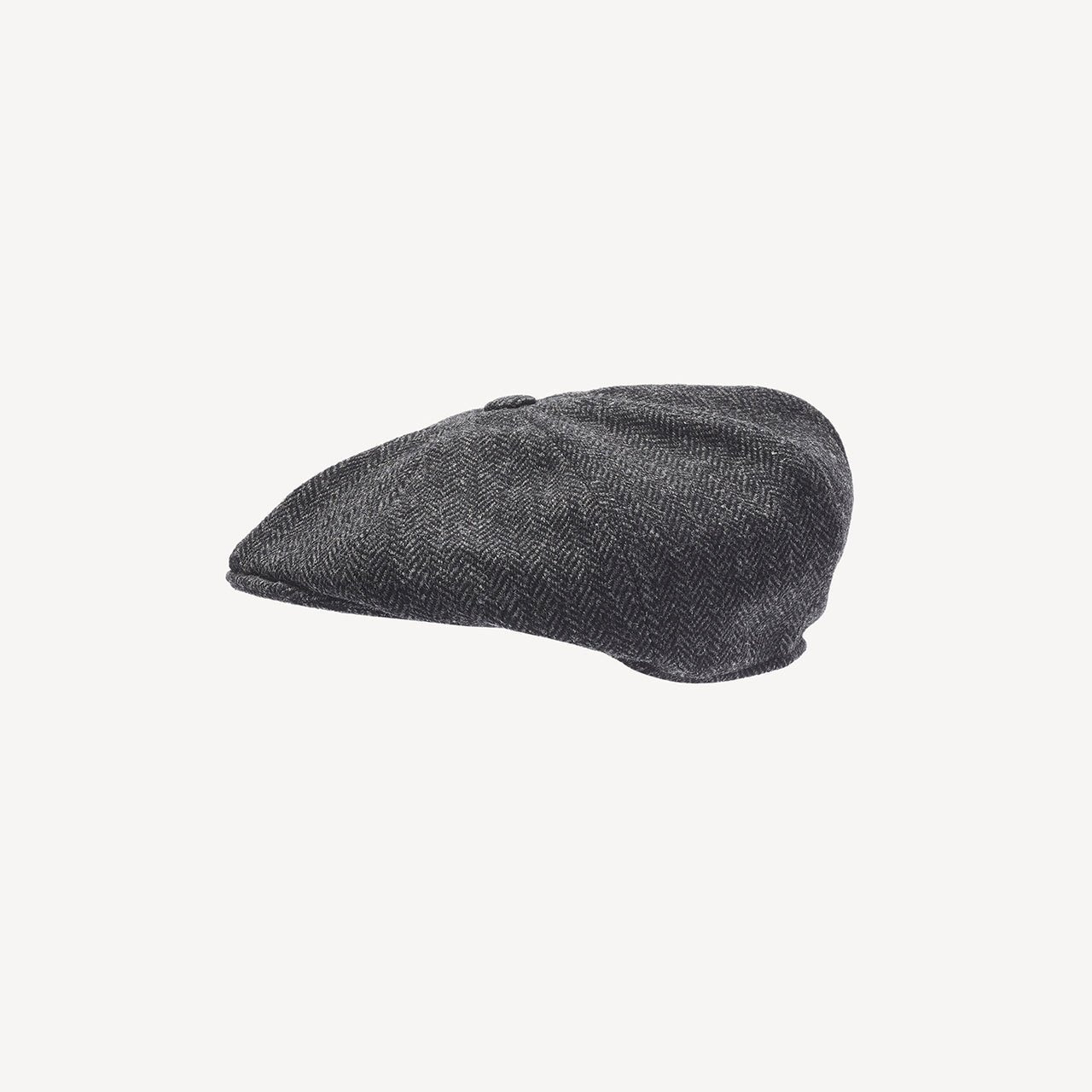 Newsboy Cap - Dark Grey Herringbone - Swaine