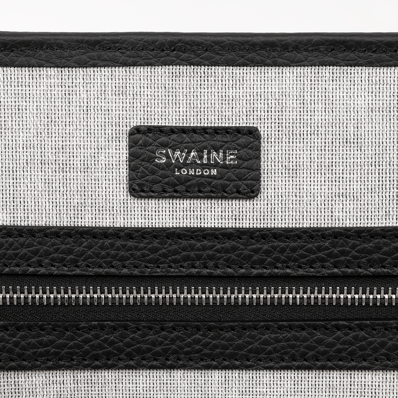 Shopper - Black Pebble & Black Canvas - Swaine