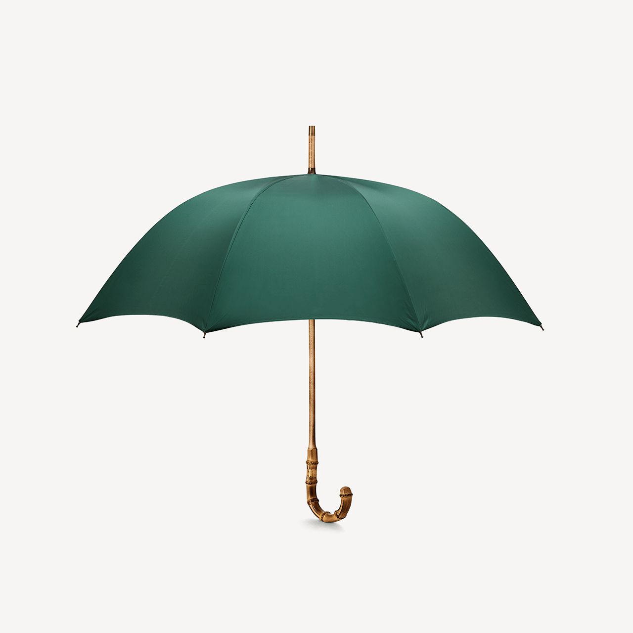 Singin' in the Rain Whangee Umbrella for Men - Jaguar Green - Swaine