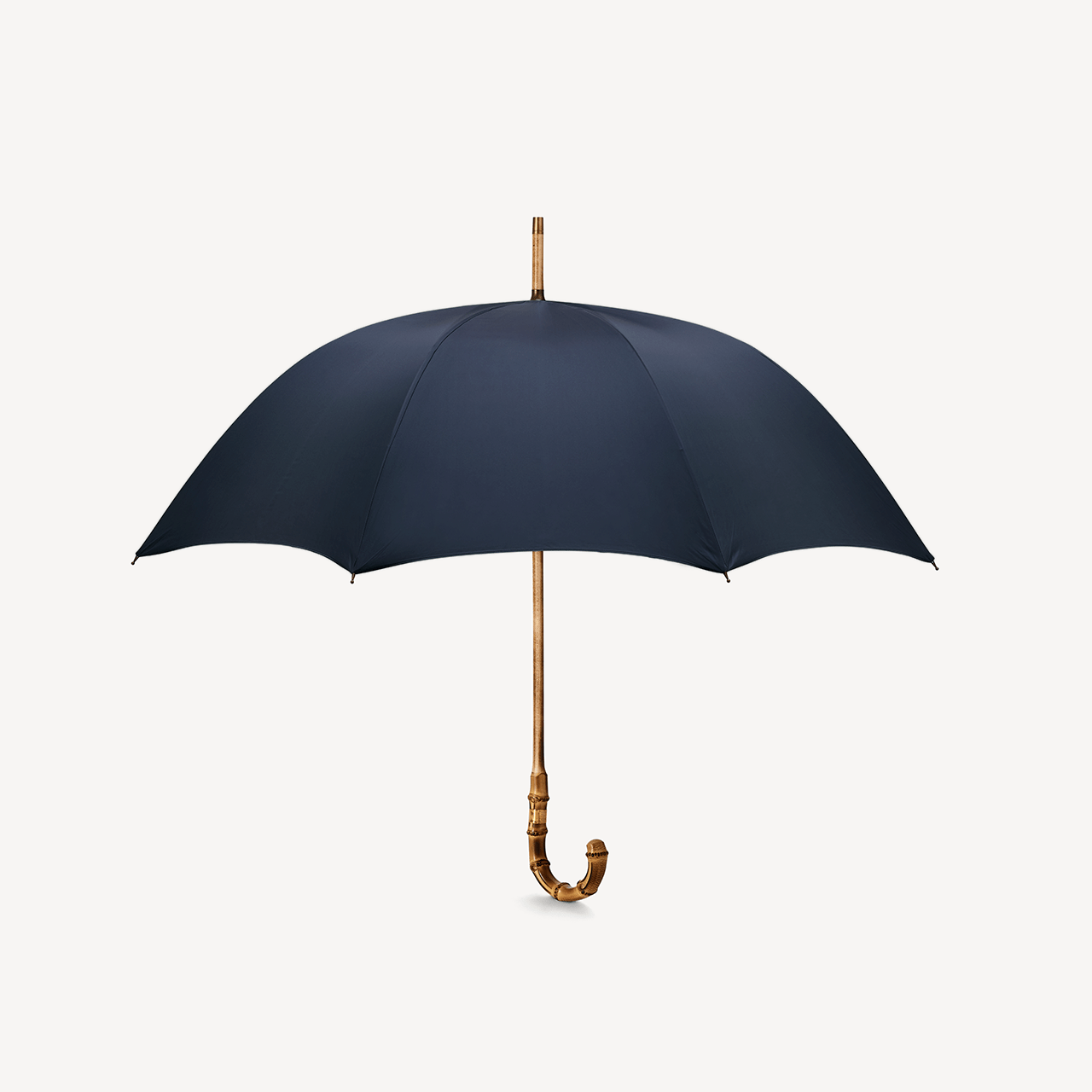 Singin' in the Rain Whangee Umbrella for Men - Dark Navy - Swaine