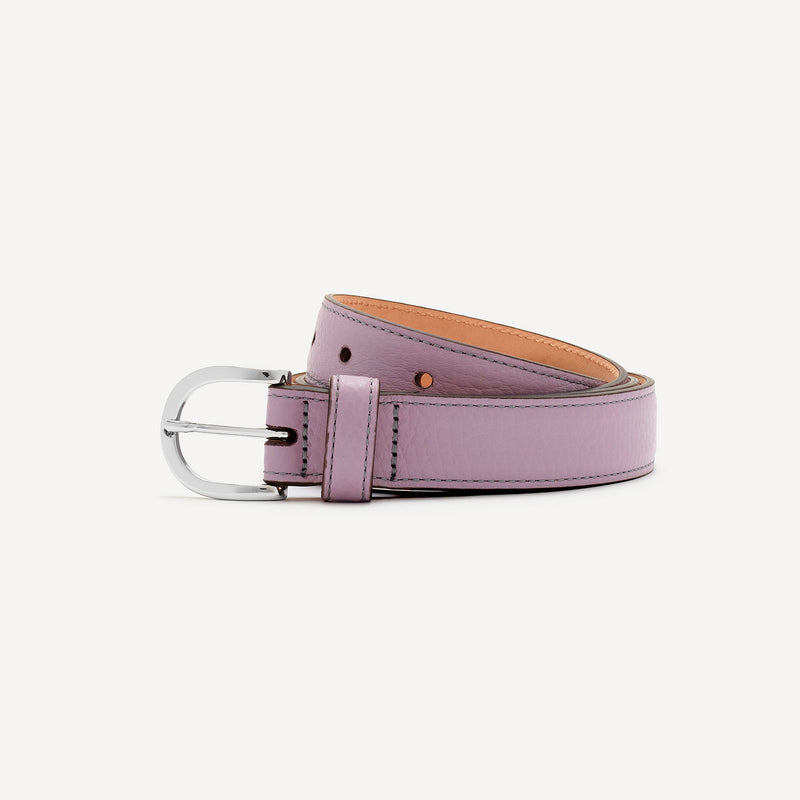 Women's Belt with Round Buckle - Lilac