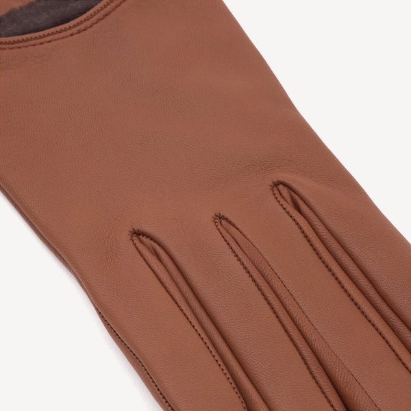 Women's Leather Gloves - Tobacco