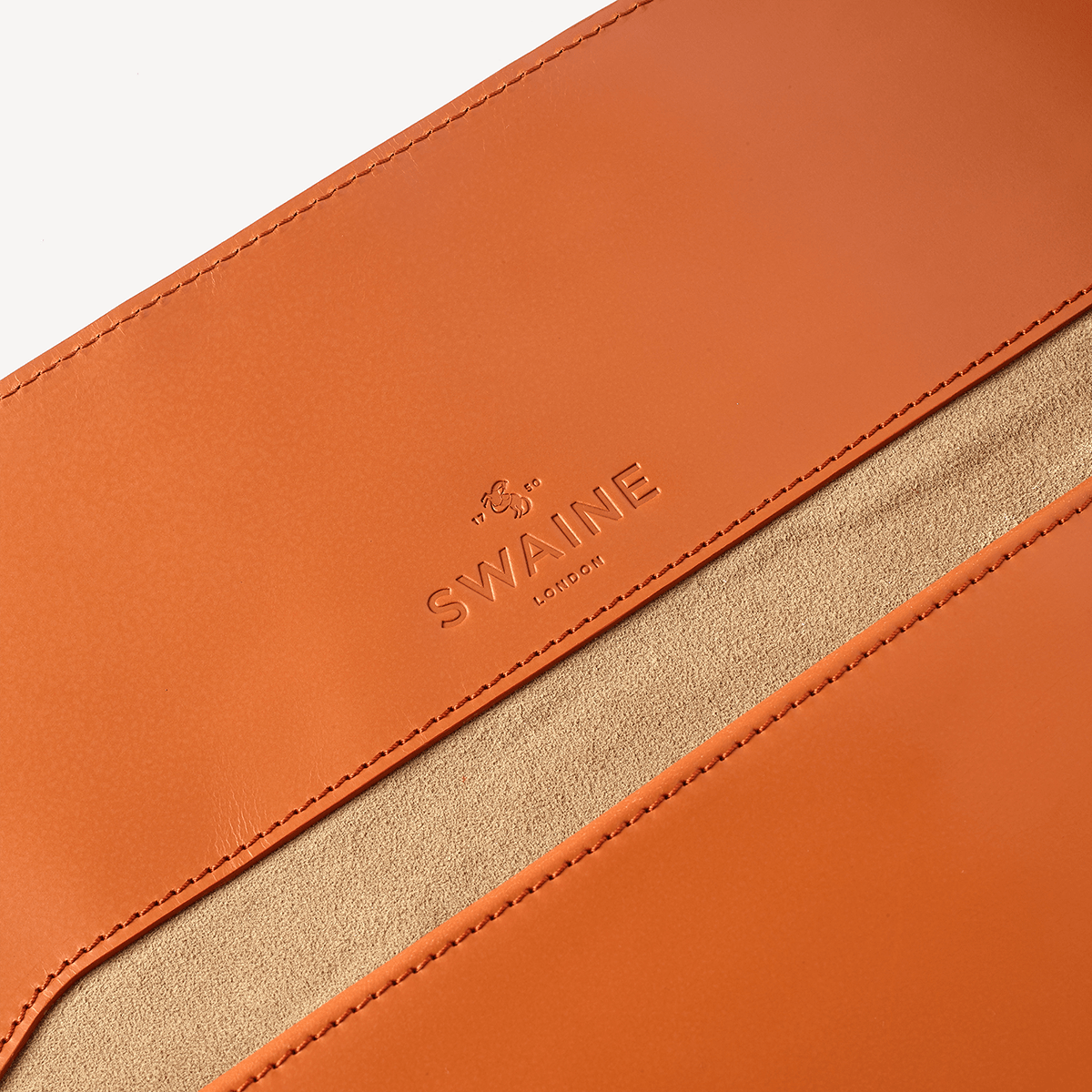 Eton Document Holder - London Tan with Beige suede lining - Swaine