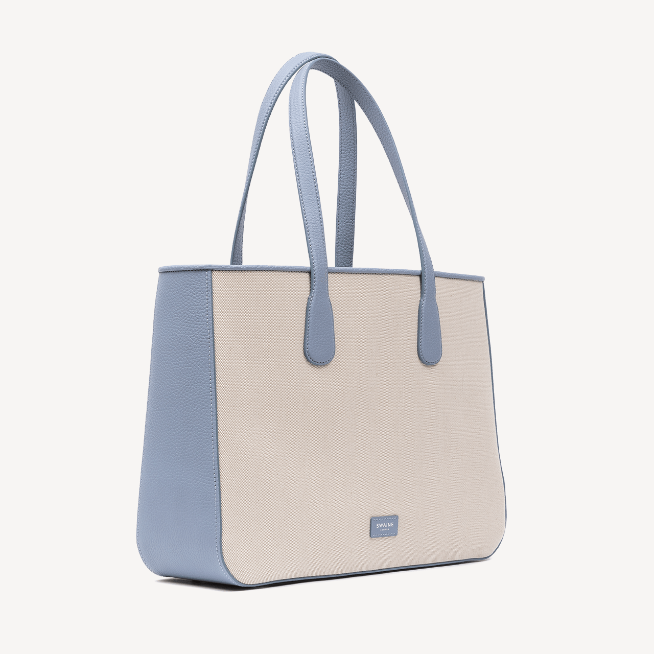 Shopper - Blue Pebble & Beige Canvas - Swaine