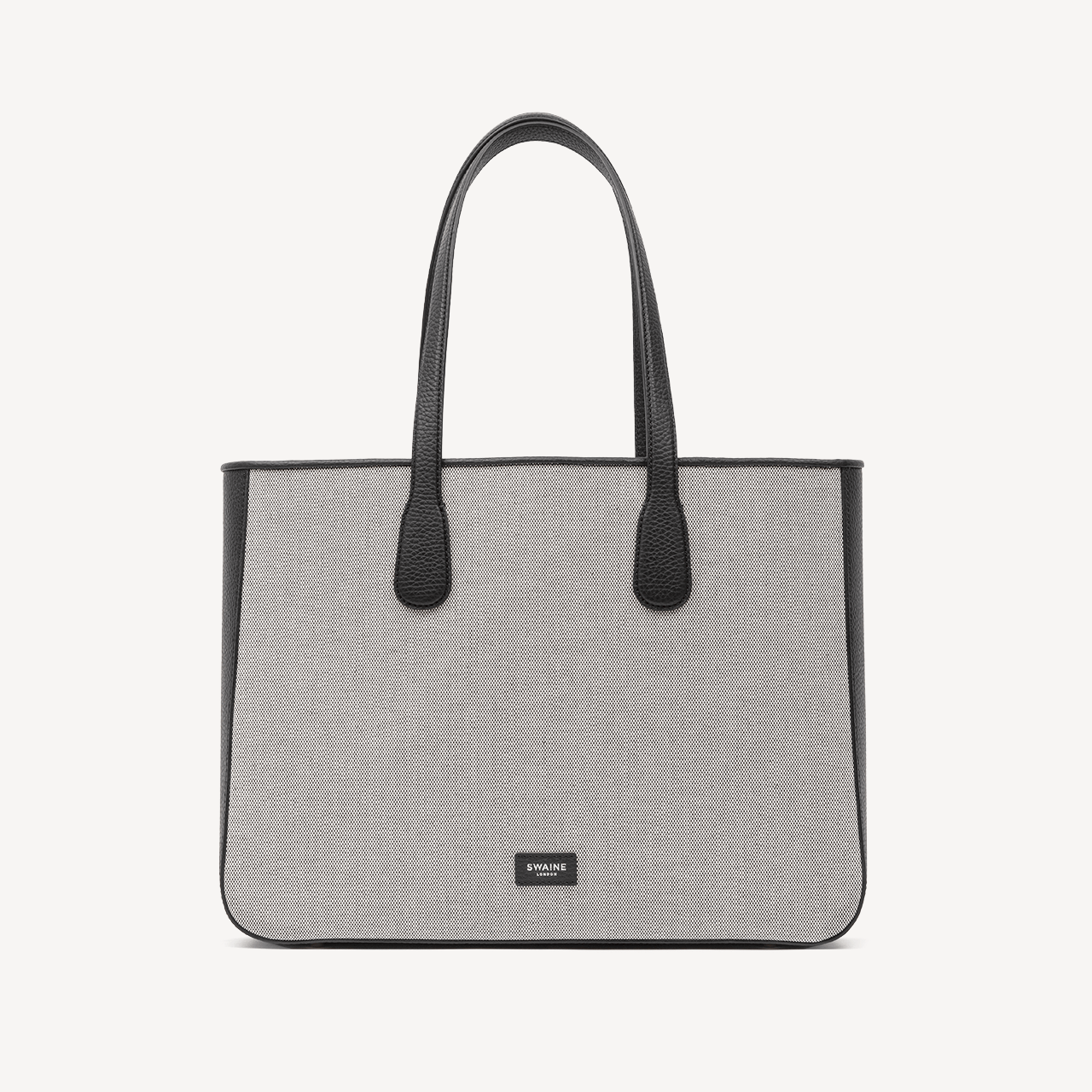 Shopper - Black Pebble & Black Canvas - Swaine