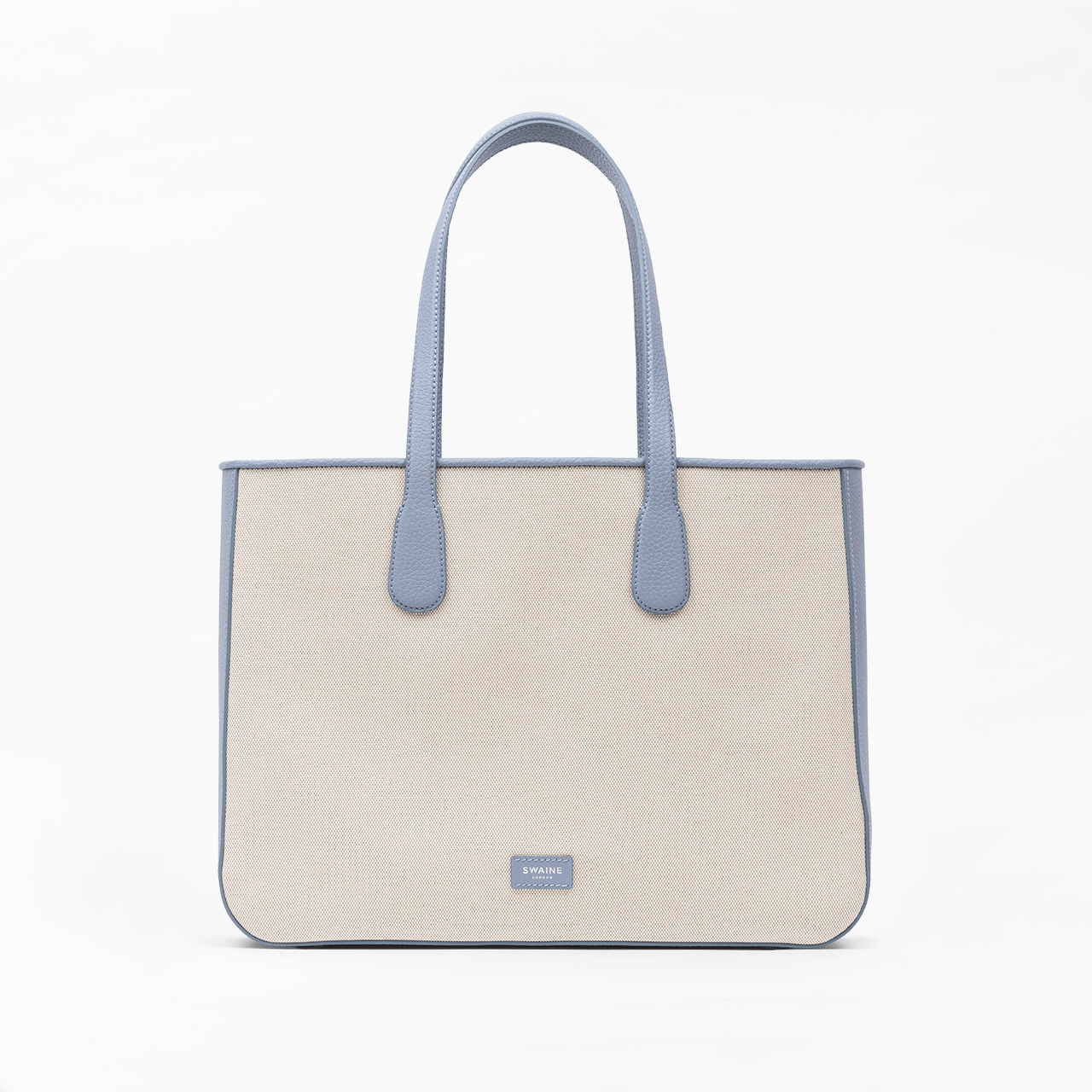 Shopper - Blue Pebble & Beige Canvas - Swaine